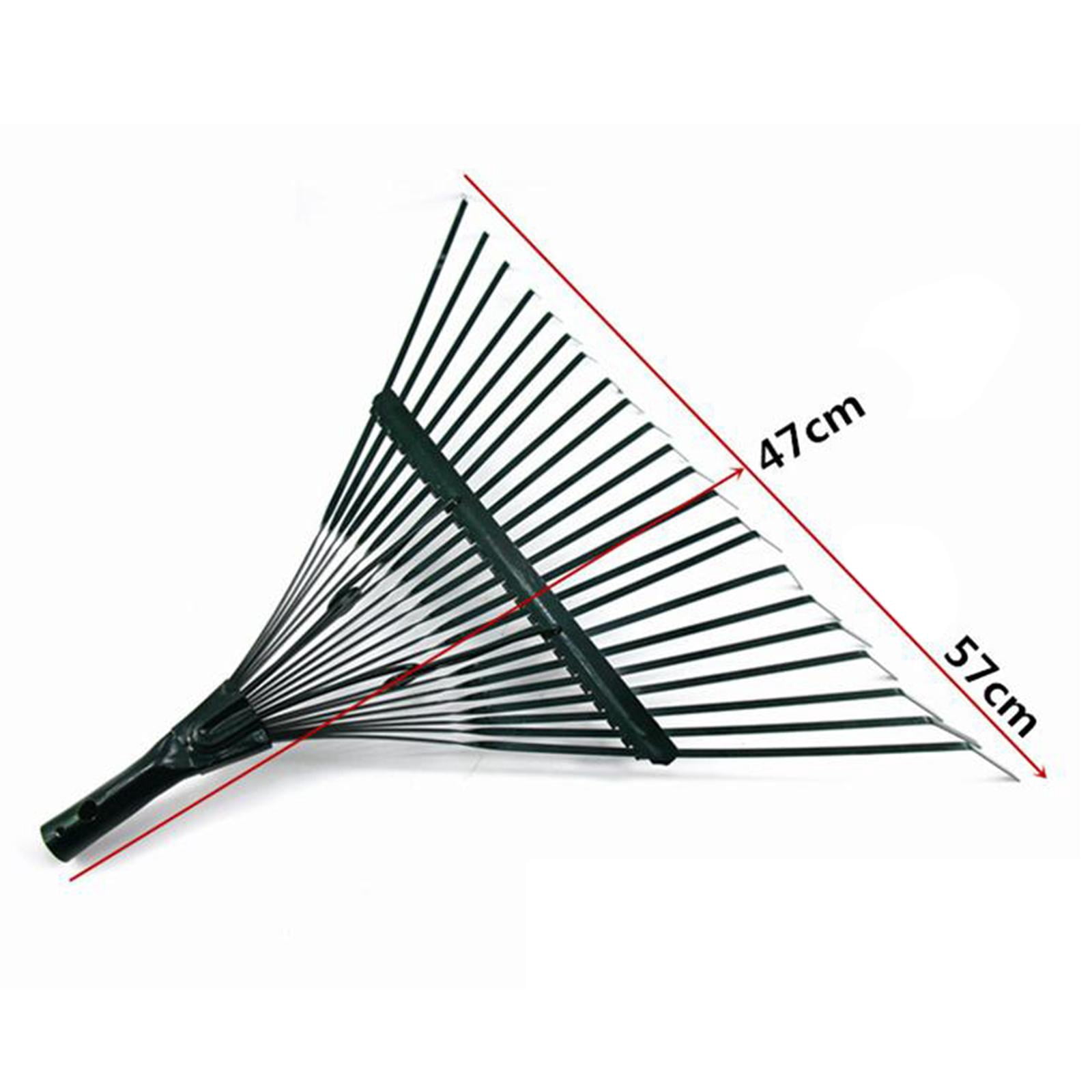 Nishiyuenyi Garden Leaf Rake High Carbon Steel Yard Tools 22 Teeth Metal Rake for Collecting