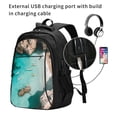 thumbnail image 2 of Balery Turquoise Beach Kayaking Mochila con carga USB para hombre y mujer - Mochila impermeable y antirrobo para laptop con puerto USB para viajes, trabajo, 2 of 7