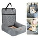 thumbnail image 3 of Asiento elevador para perros transpirable y grueso con correa de seguridad, transportador plegable para cachorros gris, 3 of 9