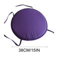 thumbnail image 3 of Tuvgenk Seat Cushions Pressure Relief Purple Car Chair Cushion Pad with Ties Breathable Round Polyester Seat Pad for Home, 3 of 5