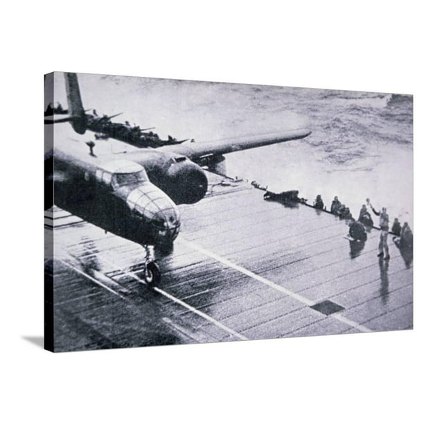 The Doolittle Raid On Tokyo 18th April 1942 Transportation Gallery Wrapped Canvas Print Wall Art Walmart Com Walmart Com