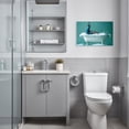 thumbnail image 5 of ZHONGYUTONG Funny Bathroom Wall Art Peacock in Bathtub Pictures Cute Animals Canvas Painting for Toilet Decor Framed (12.00" x 18.00"), 5 of 5