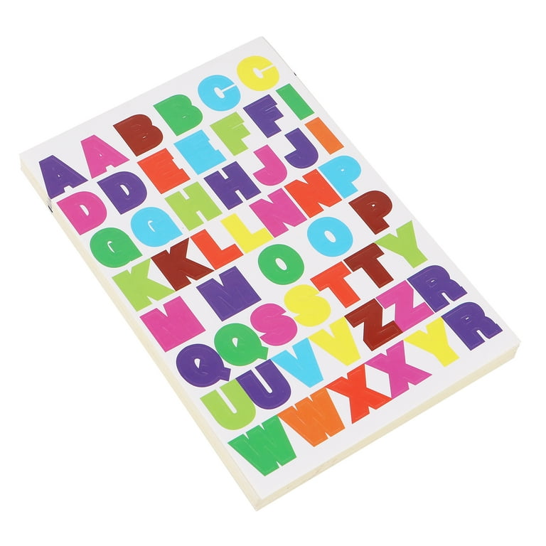 Jamegio 20 Sheets Colorful Letter Sticker, Alphabet Sticker Self Adhesive  Letter
