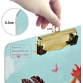 thumbnail image 3 of FMSHPON Lovely Rooster Flowers Clipboard Hardboard Wood Nursing Clip Board and Pull for Standard A4 Letter 13x9 inches, 3 of 7