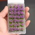 thumbnail image 2 of 28 Pcs Purple Flower Cluster Flower Vegetation Groups Grass Tufts Static Scenery Model DIY Miniature for Train Landscape Railroad Scenery Sand Military Layout Model War Gaming Terrain, 2 of 6