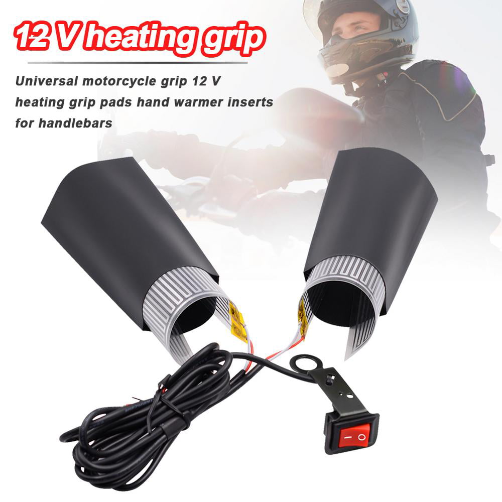 Motorcycle Warm Heat Heated Grip Kit Pads for Motorcycle Handlebars 12V with Temperature Control Switch 