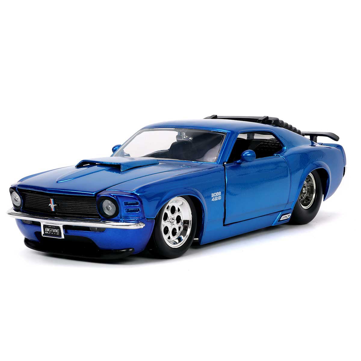 Bigtime Muscle 1:24 1970 Ford Mustang Boss 429 Die-cast Car Blue Toys for Kids and Adults 