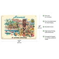 thumbnail image 2 of Hawaii - United Airlines - Vintage Airline Travel Poster by Joseph Fehér c.1956 - 8 x 12 inch Vintage Wood Art Sign, 2 of 4