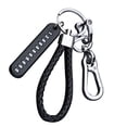 thumbnail image 1 of Car Key Keyring Anti-lost Car Phone Number Steel keyring car Buckle Keychain with Braided Rope, Black Rope, Silver Buckle, 1 of 8