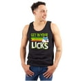 thumbnail image 3 of St Paddys Get In Your Licks Candy Owl Tank Top T Shirts Men Women Brisco Brands S, 3 of 5