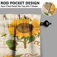 thumbnail image 5 of Rustic Wildflower Curtains 24 Inch Short - 3 Panel Farmhouse Bohemian Set with Vintage Floral Design, Rod Pocket Kitchen, 5 of 6