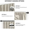 thumbnail image 2 of 100% Blackout Linen Curtains 52 Inch Wide x 108 Inch Long 2 Panels Set Thermal Insulated Textured Black Out Darkening Drapes for Bedroom Living Room Hook Belt/Back Tab/Rod Pocket, Beige, 2 of 6