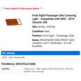 thumbnail image 2 of Front Right Passenger Side Cornering Light - Compatible with 2005 - 2010 Chrysler 300 2006 2007 2008 2009, 2 of 2