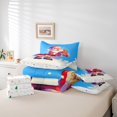 thumbnail image 5 of Feelyou Funny Santa Claus Twin Bedding Sets 7-Piece for Kids, Magic Christmas Gnome Bedding Comforter Set, Blue Red Cartoon Reversible Sheet Sets, Breathable Home Decor, 5 of 7
