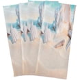 thumbnail image 4 of Summer White Beach Tea Towels Set of 6 Seashell Starfish Kitchen Dish Cloth with Hanging Loop, 18"x28"Lint-Free Absorbent Towel for Kitchen Drying Wiping and Cleaning, 4 of 5