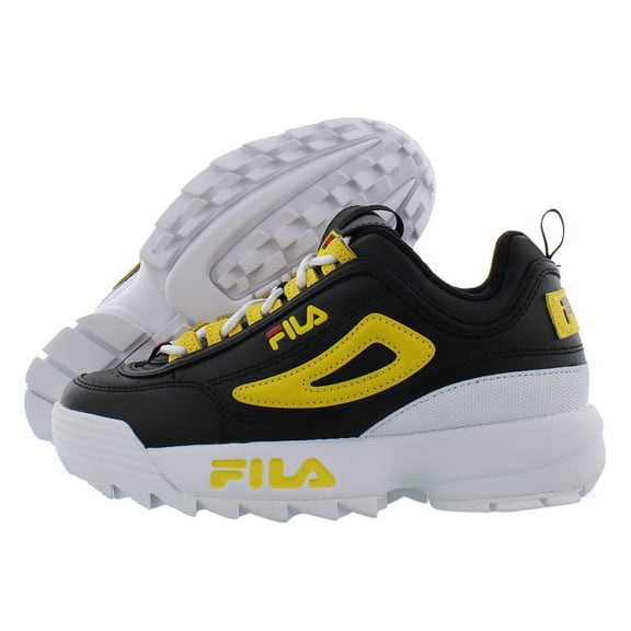 Fila Disruptor Ii Boys Shoes Size 7, Color: Black/White/Yellow