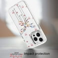 thumbnail image 2 of For iPhone 14 PRO MAX 6.7" Resin Epoxy Design Diamond Metal Edged Hybrid Case - J, 2 of 3