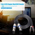 thumbnail image 2 of 1.5m 4.9ft Copper Dual XLR Female to Dual RCA Male Audio Signal Patch Cable, 2 of 9