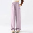 thumbnail image 5 of Maean Kids Girls Sweatpants Straight Leg High Elastic Waist Baggy Causal Sweat Pants with Pockets, 5 of 7