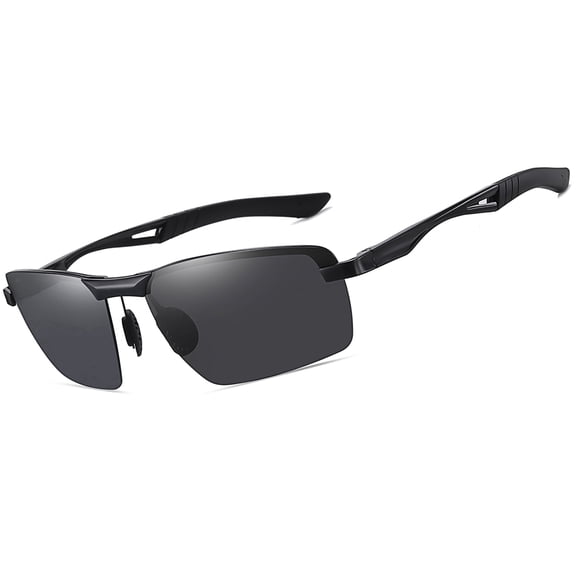 KANASTAL Sport Sunglasses Polarized for Men Women Driving Cycling Running Fishing Black Sunglasses UV400 Protection