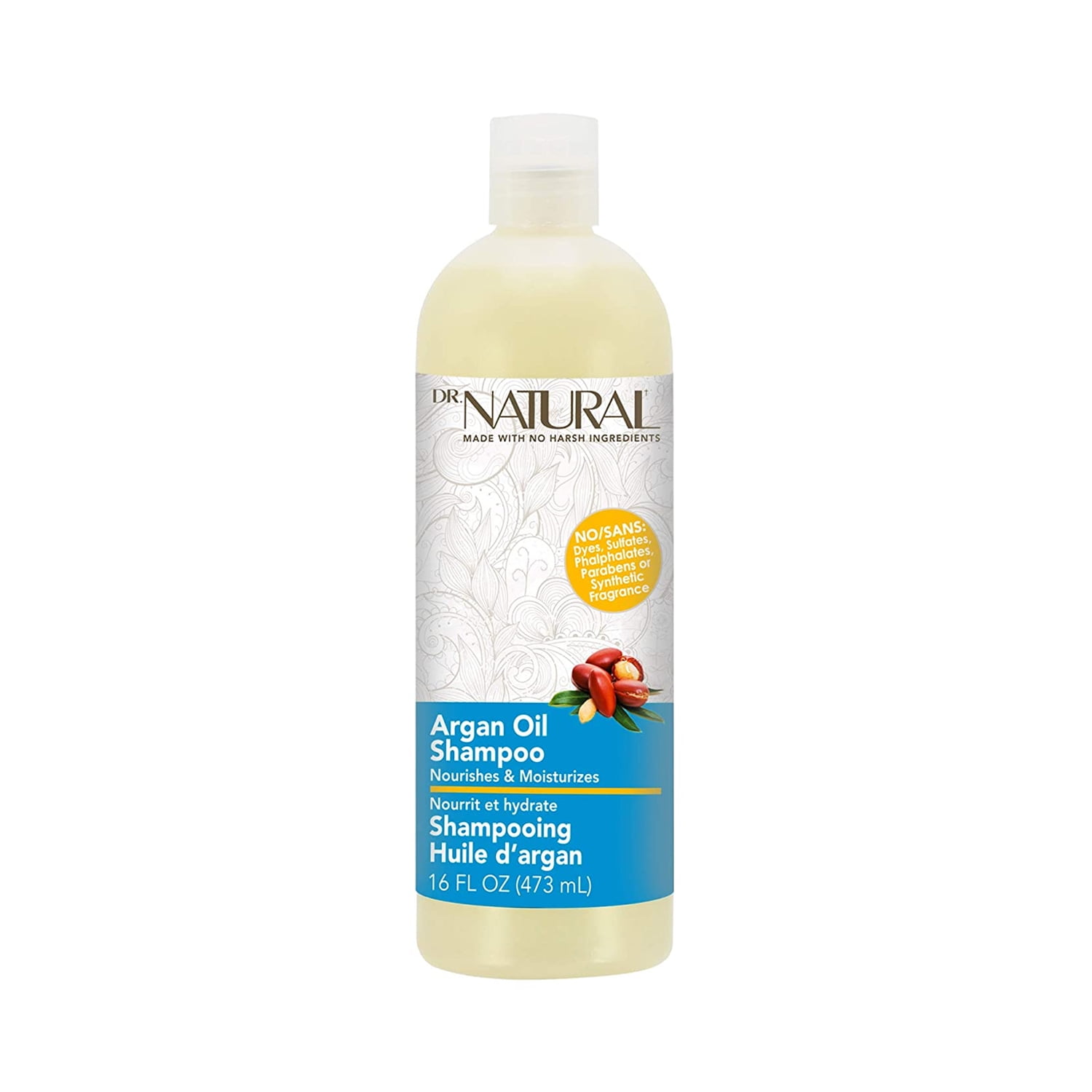 Dr. Natural Argan Oil Shampoo 16 oz,Pack of 2