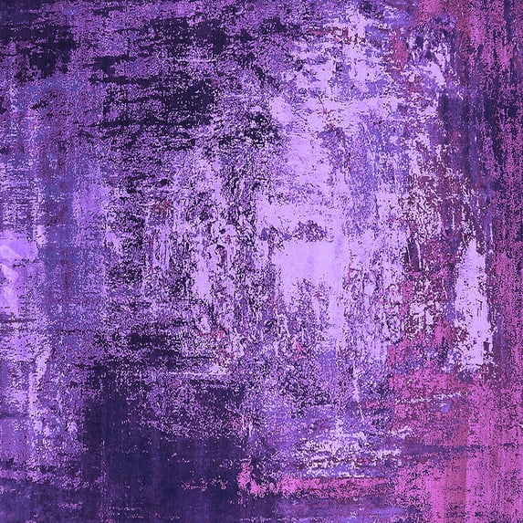 Ahgly Company Indoor Square Oriental Purple Industrial Area Rugs, 4' Square