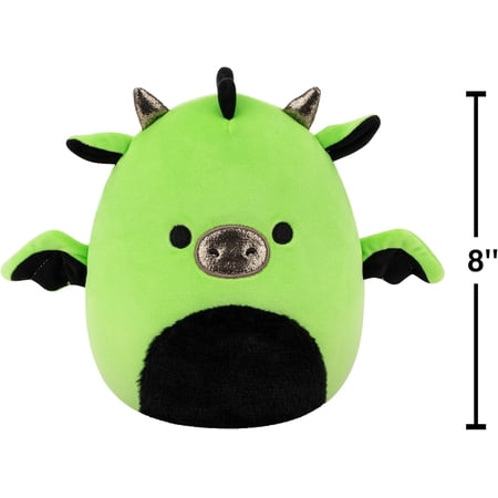 Squishmallows Original 8in Excalibur the Neon Green Dragon – Official Jazwares Halloween Plush (Little)