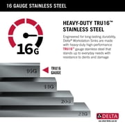 Delta 953034-23S-SS Lenta 23” Undermount 16 Gauge Stainless Steel Single Bowl Kitchen Sink