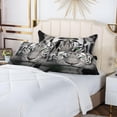 thumbnail image 7 of Coolnut White Tiger with Green Eyes Plush Pillow Case, Zippered Bed Pillow Pillowcases, Super Soft and Cozy Pillowcase Covers for Sleep Decor Giftsation - King Size 20x40in, 7 of 7