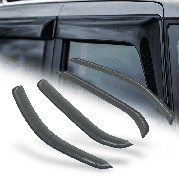 M-AUTO 4 Pieces Smoke Vent Wind Rain Window Visor Shade Deflector for 2005-2015 Nissan Xterra