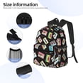 thumbnail image 5 of Lsque Colorful Retro Tape Classic Casual Backpack - Large Capacity Water-Resistant Backpack for School, Work, Travel, and Outdoor Activities, 5 of 8