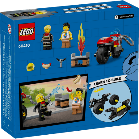 LEGO - City Fire Rescue Motorcycle Toy Building Set 60410