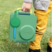 OmieBox Bento Box for Kids - Insulated Bento Lunch Box with Leak Proof Thermos Food Jar - 3 Compartments, Two Temperature Zones - (Meadow)