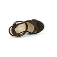 thumbnail image 4 of BLISSFUL STEP Women's Crisscross Espadrille Platform Lace Up Wedge Sandals, 4 of 7