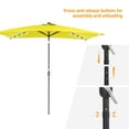thumbnail image 7 of Sonerlic 10x 6.5ft LED Outdoor Patio Rectangular Market Table Umbrella with Steel Frame for Yard, Poolside and Deck,Yellow, 7 of 7