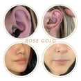 thumbnail image 6 of 16G Clicker Nose Piercing Septum Ring Basic Rose Gold Conch Helix Cartilage Piercing Earring, 6 of 6