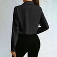 thumbnail image 6 of Satin Bodysuits for Women Button Down Collared Long Sleeve Shirt Slim Fit Lightweight Blouses Bussiness Casual Outfits Base Layer Shirts Office Body Suits Spring Summer Blouse Tops, 6 of 8