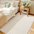 thumbnail image 2 of Findosom 3'x5' Area Rug for Living Room,Machine Washable Non-Slip Area Rug,Jacquard Ultra Soft Non Shed Cream Modern Wavy Carpet Indoor Rugs for Bedroom Dining Room Home Office Entryway Decor, 2 of 9