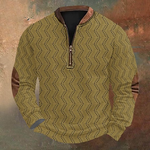 Blusas y camisas de manga larga con cuello redondo Sudadera con capucha de cuello redondo para hombre Jersey estampado Blusa de poliéster de manga larga para hombre