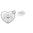 thumbnail image 1 of Reloj acrílico y estatua de toro de resina moderna, arte decorativo creativo para oficina, sala de estudio, cafetería, entrada, mesa, escritorio, esta, 1 of 8