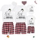 thumbnail image 2 of Pijamas familiares a juego de Navidad, conjunto de Pijamas cortos de Snowmies para niños, rompecabezas de diseño exclusivo, 2 of 3