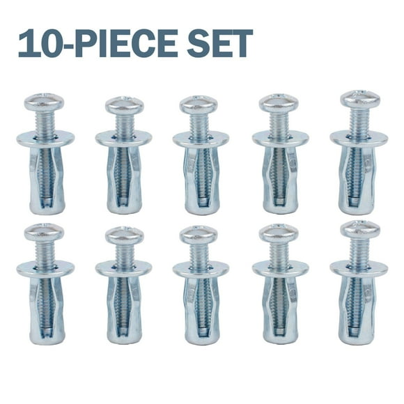 BTOER 10 Pcs Jack Nut With Screw Metal Petal Bolt Hollow Metal Wall Nut Suitable For Jack/Carriage Nut M5 M6 Professional Hand Tools