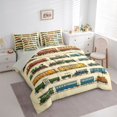 thumbnail image 2 of Manfei Toy Train 7-Piece Twin Bedding,Cartoon Boys Art Bedding Comforter Set,Yellow,Light Gray Reversible, 2 of 7