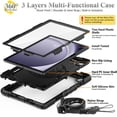 thumbnail image 4 of SEYMAC stock Case for Samsung Galaxy Tab A9+ Plus 11'', Full-Body Drop Protection Case with Screen Protector Pencil Holder [360&Acirc;&deg; Rotating Hand Str, 4 of 9
