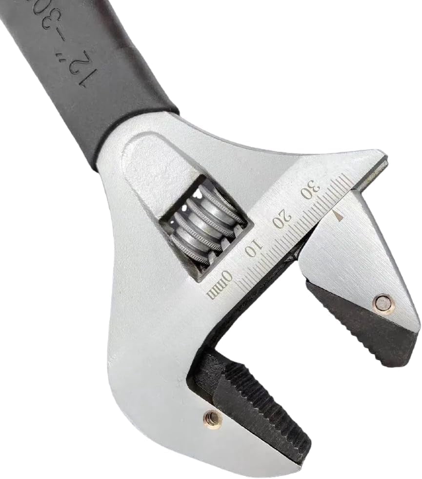 Self-Tightening Adjustable Wrench 8Inch, High-Torque, Non-Slip Handle, Ergonomic Design, Durable Chrome-Plated Jaw, Quick-Adjust Mechanism, 0-25mm Adjustable Opening, for Plumbing, DIY, Home Repairs
