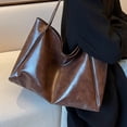thumbnail image 2 of CHUMUD Women's Soft Leather Bucket Bag - Vintage Style Large Capacity Shoulder Bag with Snap Botton, Totes Work Bag for Commute Travell, 2 of 9