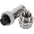 thumbnail image 5 of 10 Set Gx12 Aviation Socket Plug 6 Pin 12Mm Male Female Metal Panel Aviation Wire Connector Plug, 5 of 7