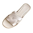 thumbnail image 3 of Sandalias deslizantes para mujer, zapatos planos, sandalias con correa para viajes, fiestas en la piscina, citas 36 a 37, 3 of 8