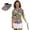 Boho Flower, variant on Vintage Leaf Women's Golf Shirt and Sun Visor Hat Set Moisture Wicking 3/4 Sleeve Golf Shirts Adjustable Fashion Baseball Golf Cap Suitable for Tennis Enthusiasts Quick Dry