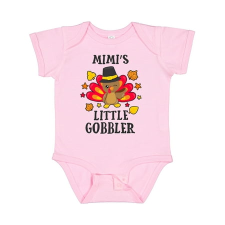 

Inktastic Mimis Little Gobbler with Turkey and Leaves Gift Baby Boy or Baby Girl Bodysuit